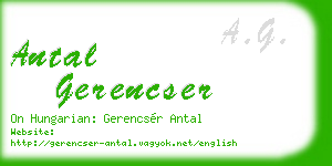 antal gerencser business card